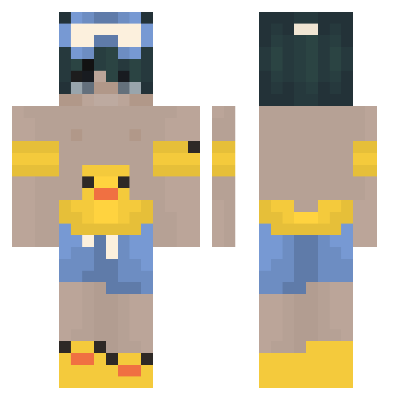 qwee31 Minecraft skin, front and back view