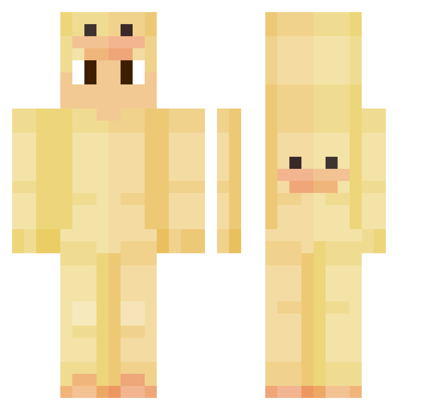 0LEK04X Minecraft skin, front and back view