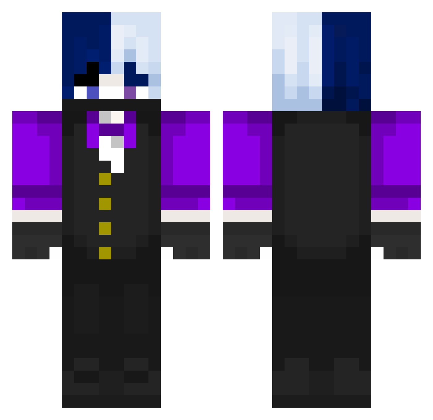 Lananastor Minecraft skin, front and back view