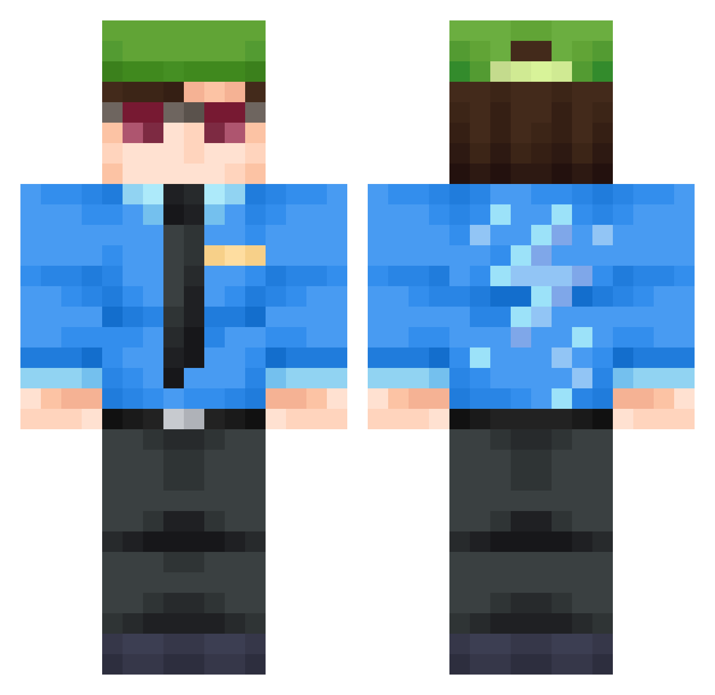 artofriks Minecraft skin, front and back view