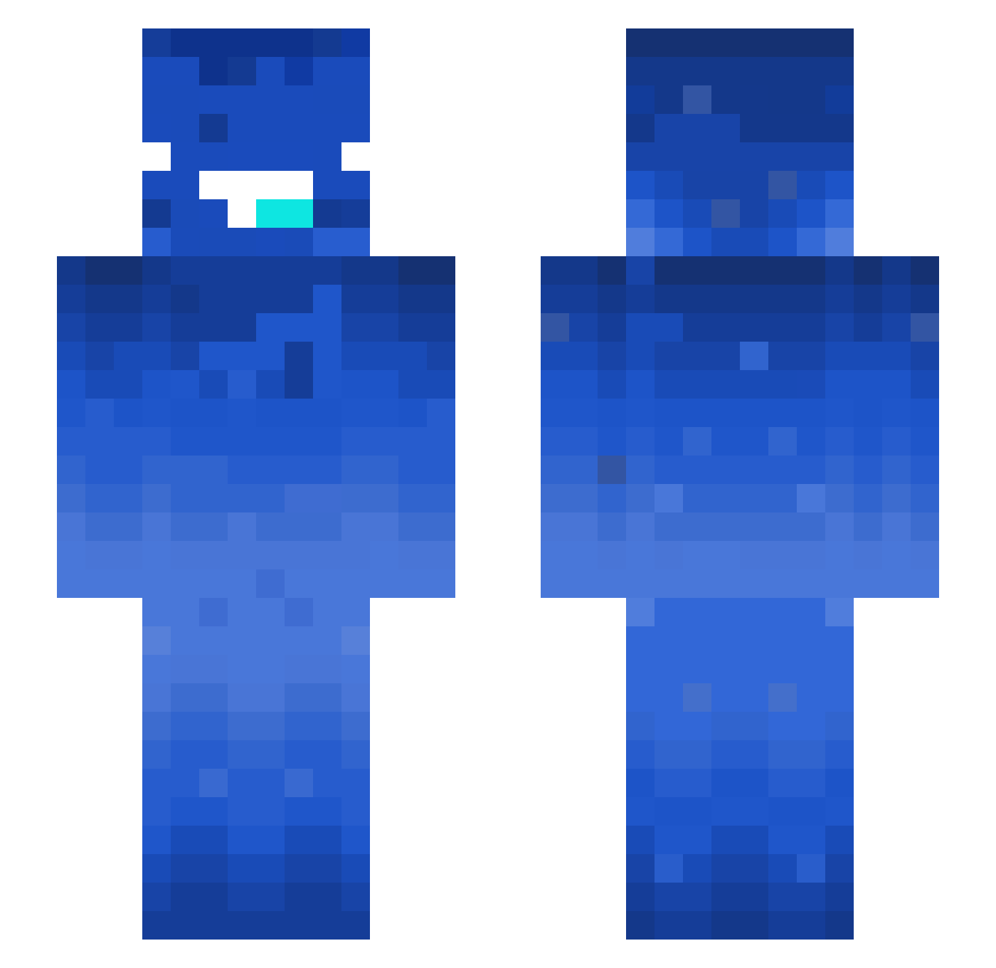snowrp16 Minecraft skin, front and back view