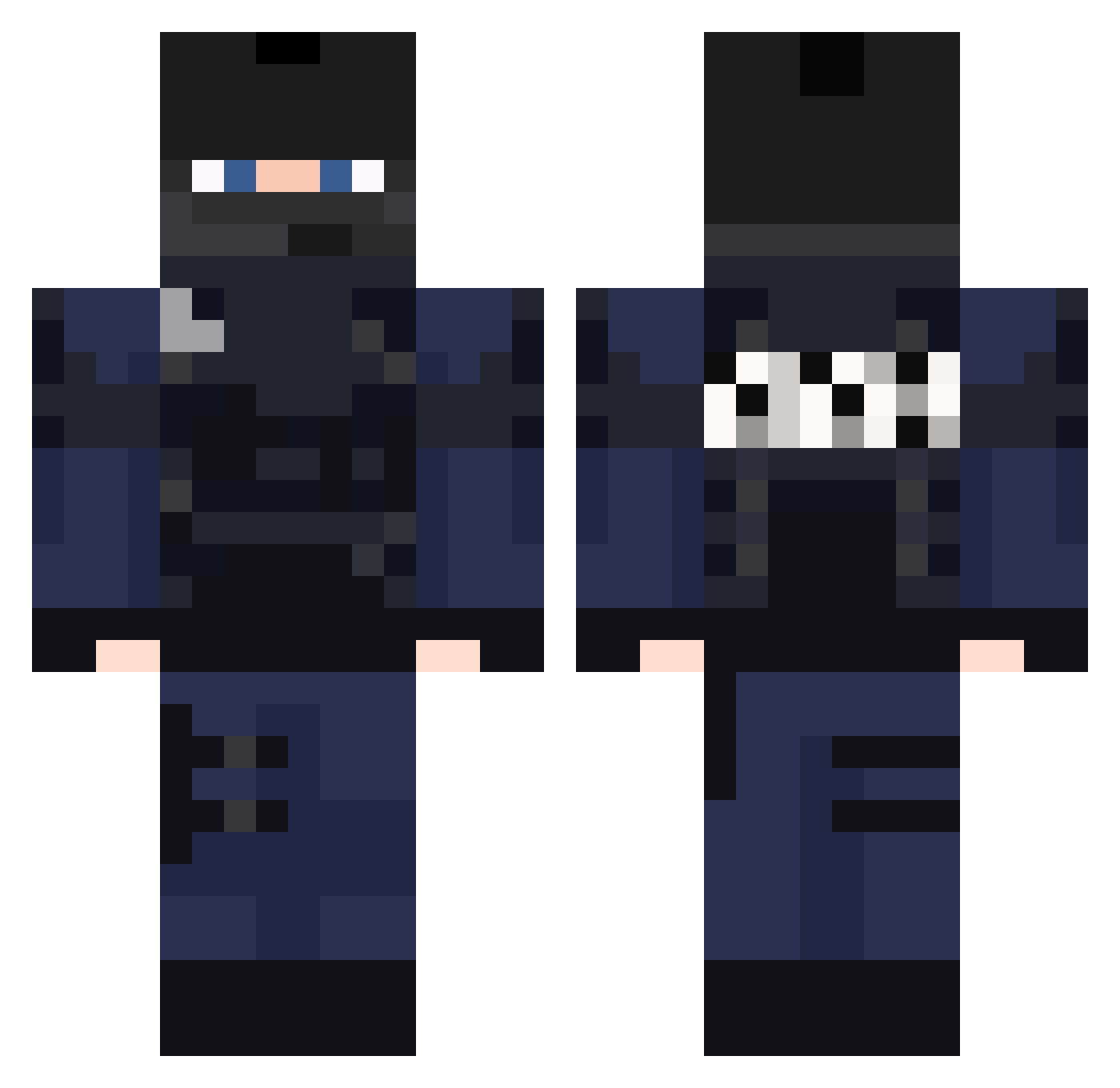 HottGirlexe Minecraft skin, front and back view