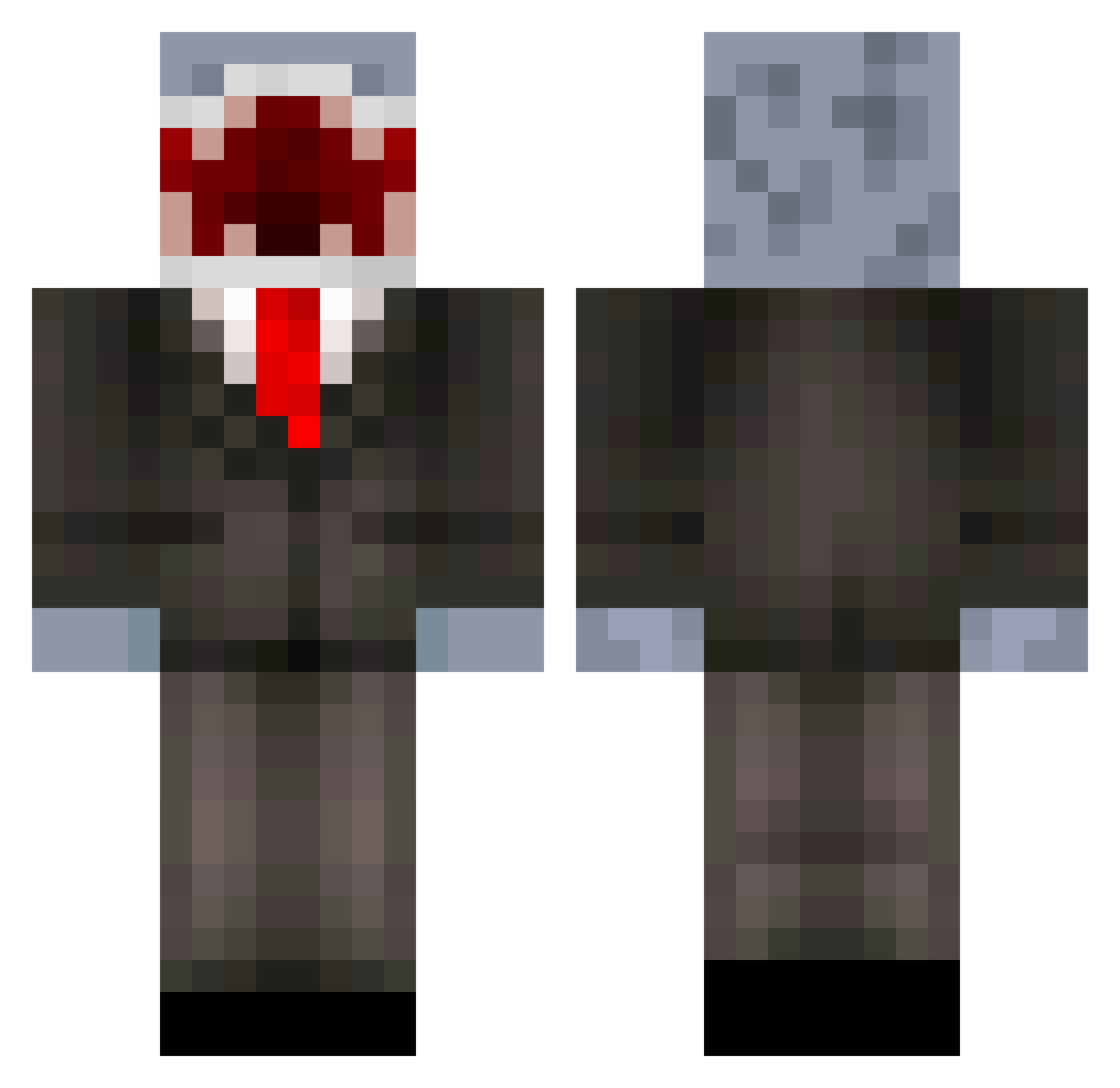 Humi1220 Minecraft skin, front and back view