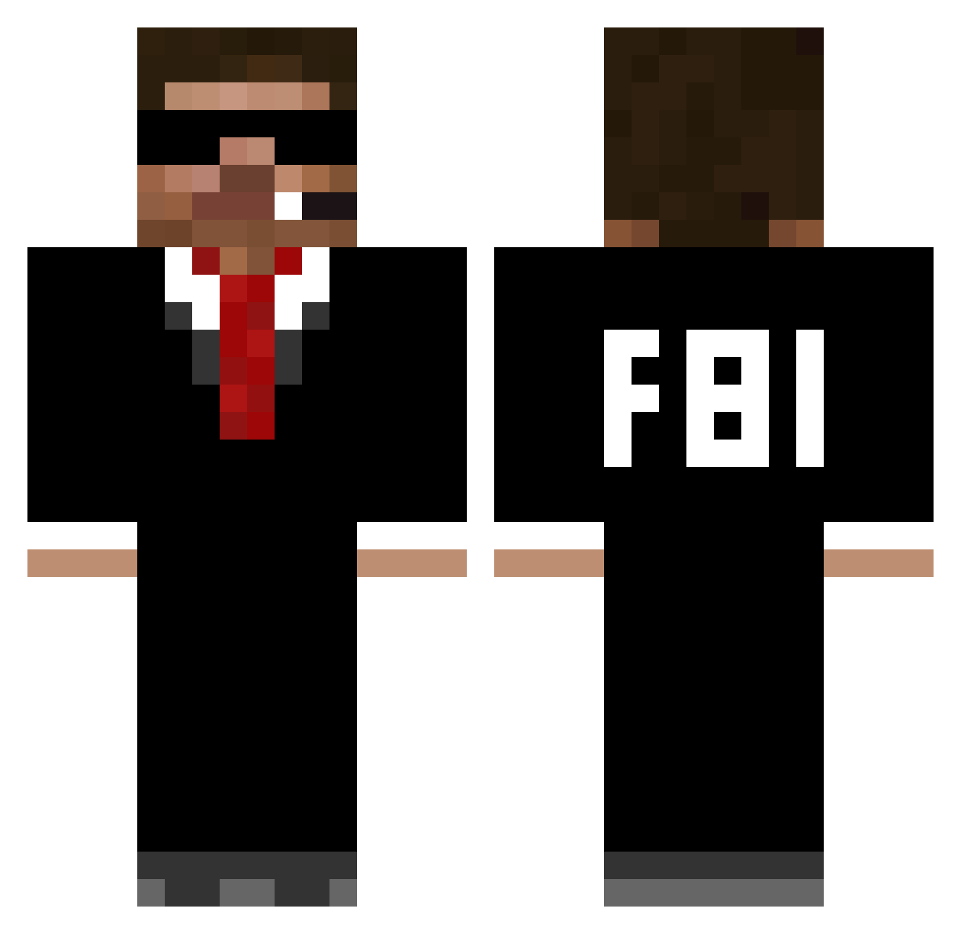 Jshiney24 Minecraft skin, front and back view