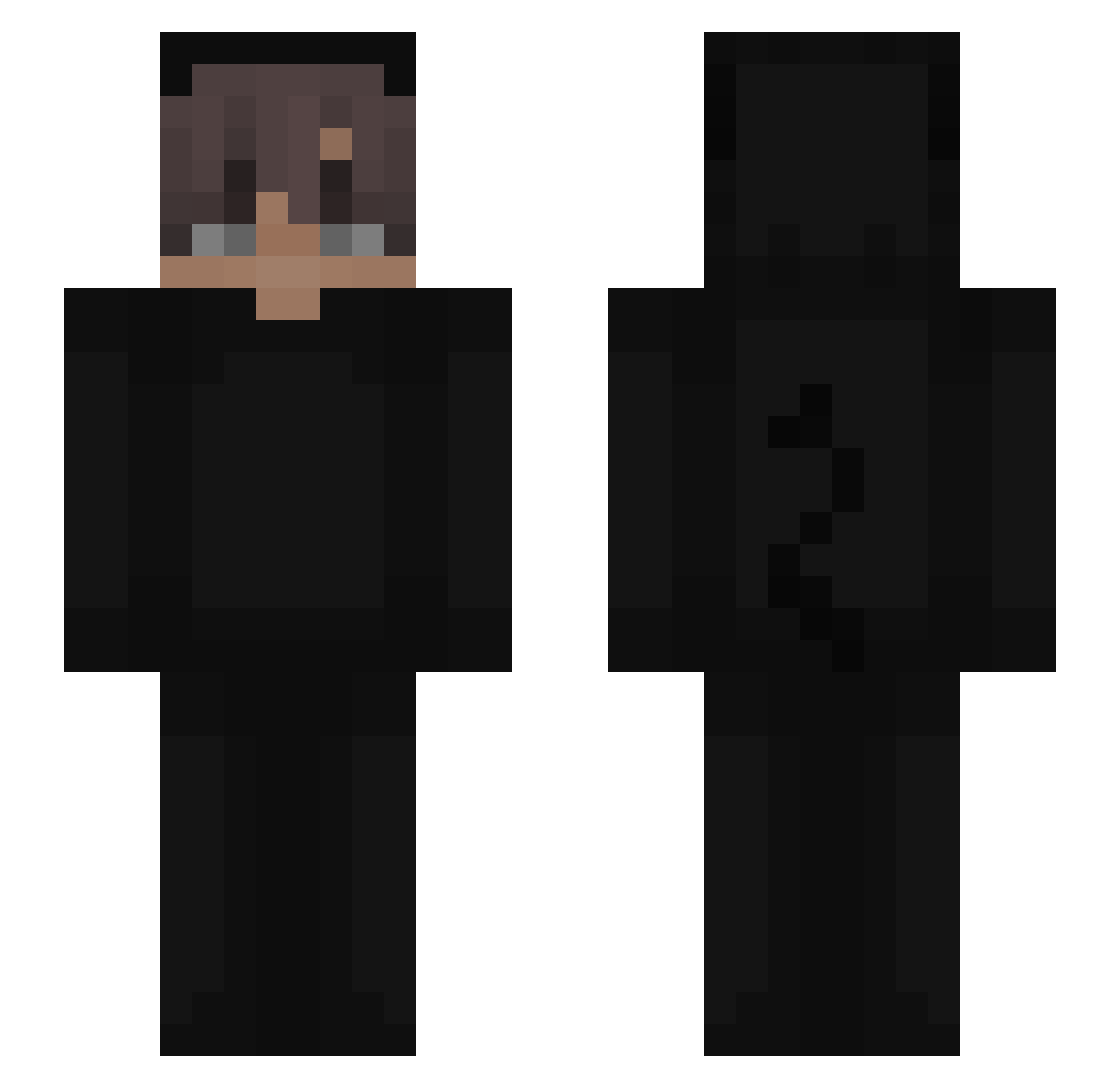 arr Minecraft skin, front and back view