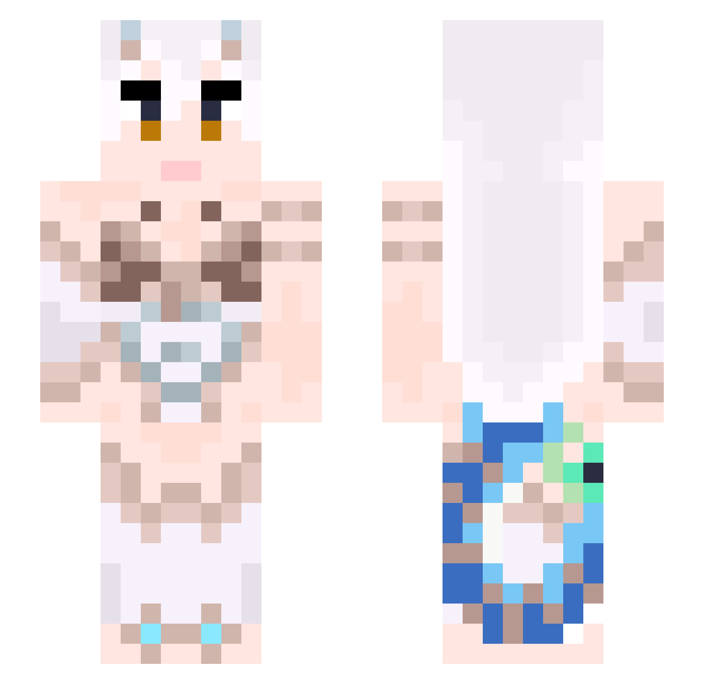 Golompwkapciu Minecraft skin, front and back view