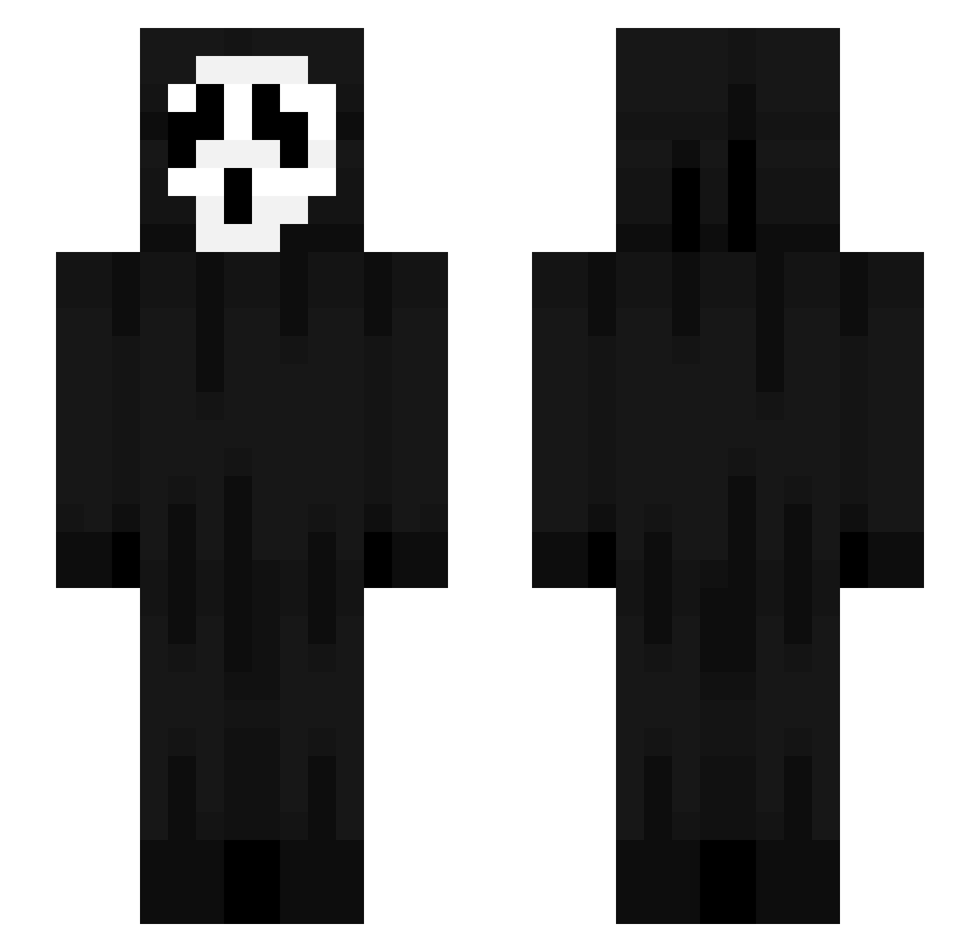67CW Minecraft skin, front and back view