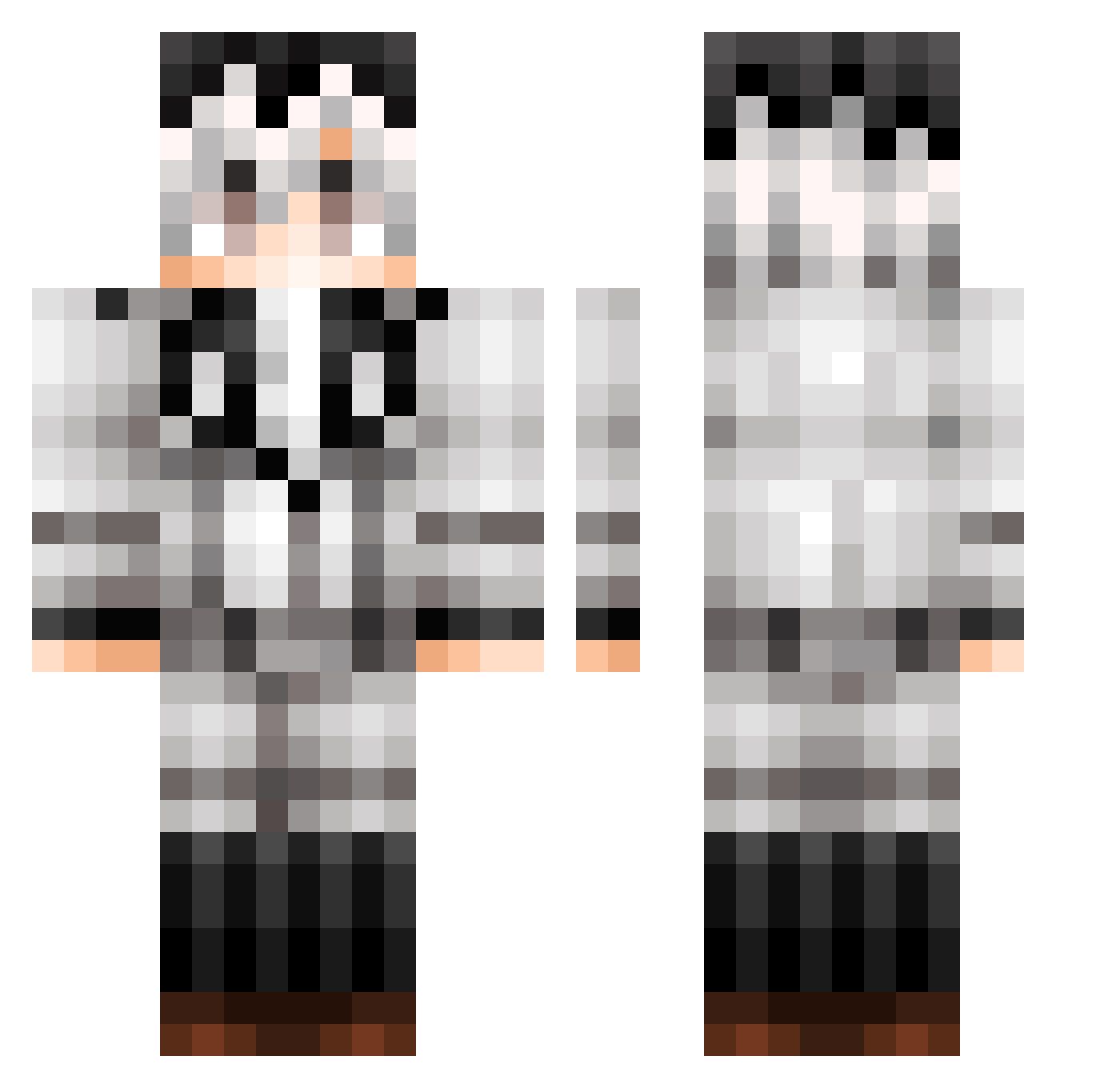 Lohannes12 Minecraft skin, front and back view