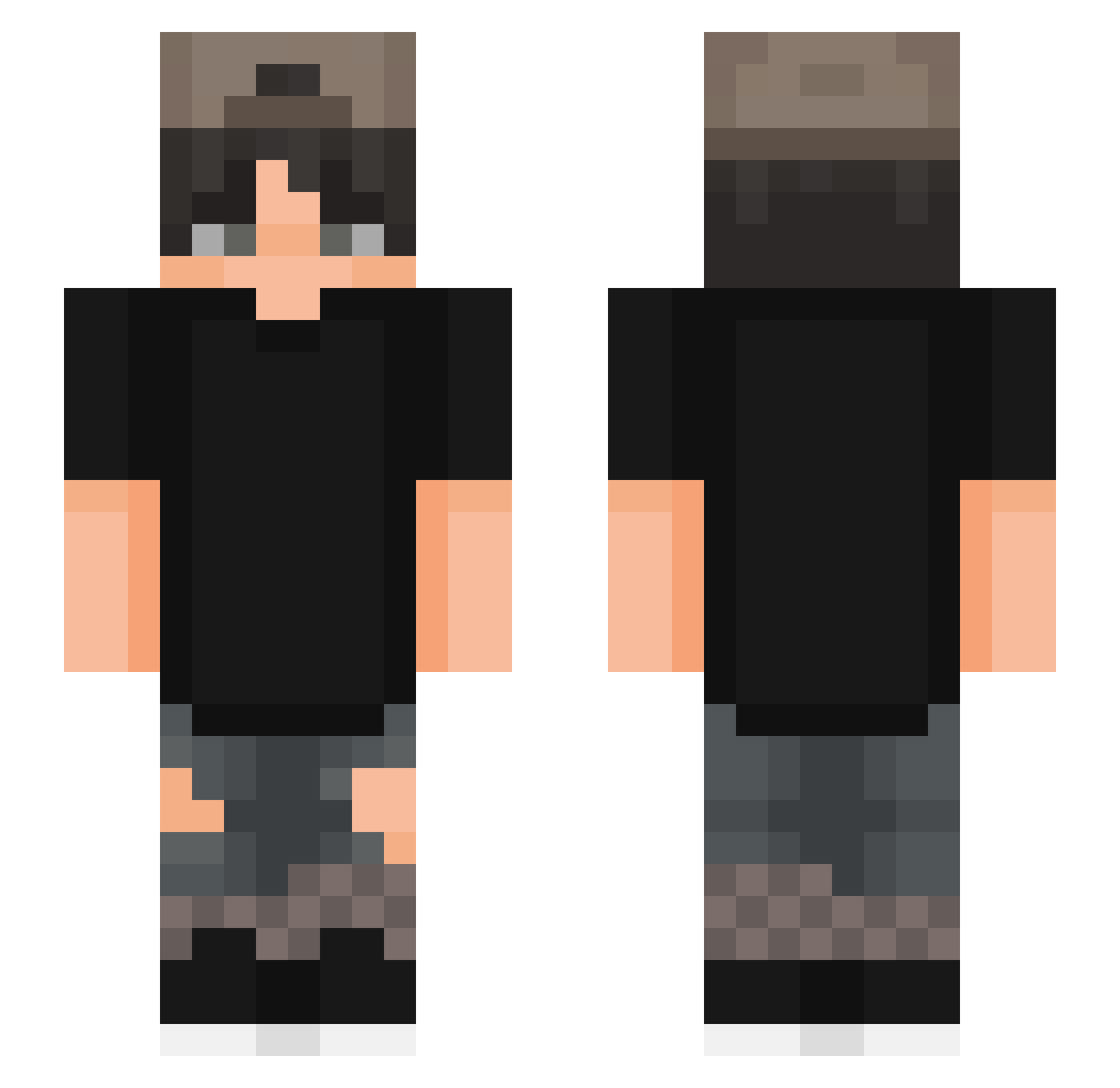 yujufrazer Minecraft skin, front and back view