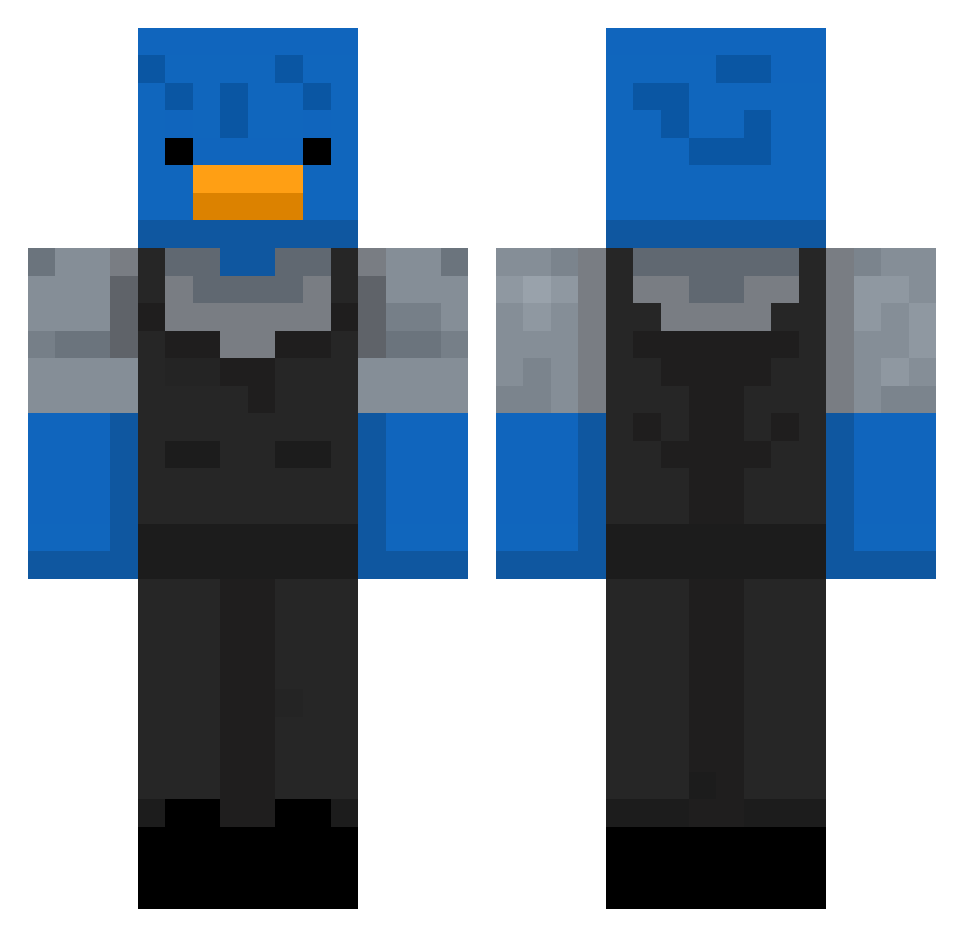 Arcade_Player Minecraft skin, front and back view