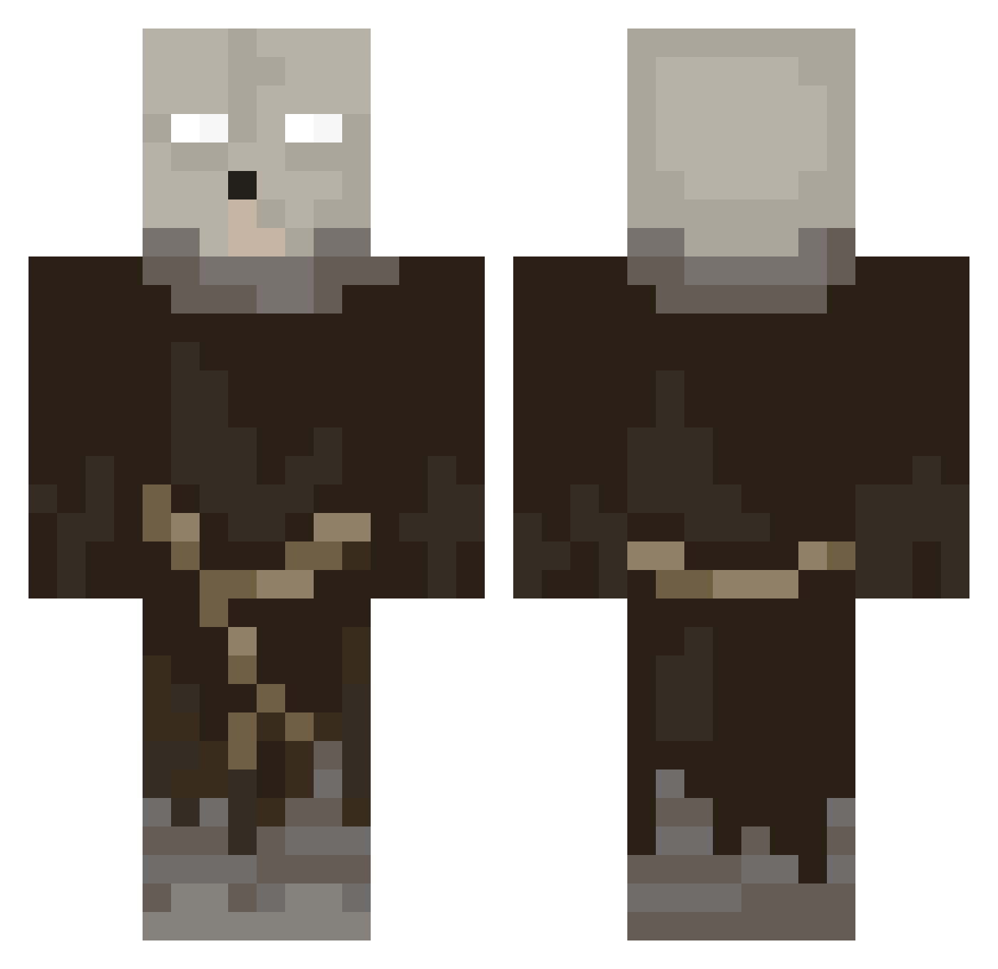 thyplosito Minecraft skin, front and back view