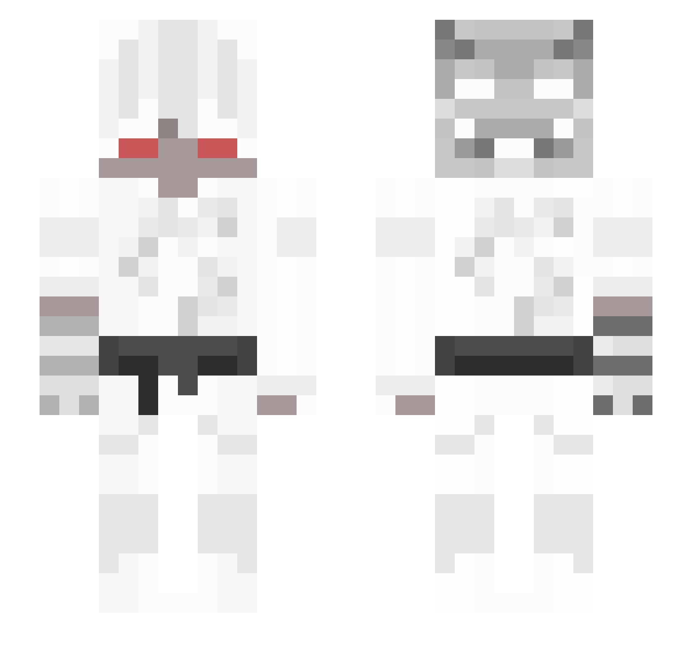 GrzesiuProMine Minecraft skin, front and back view