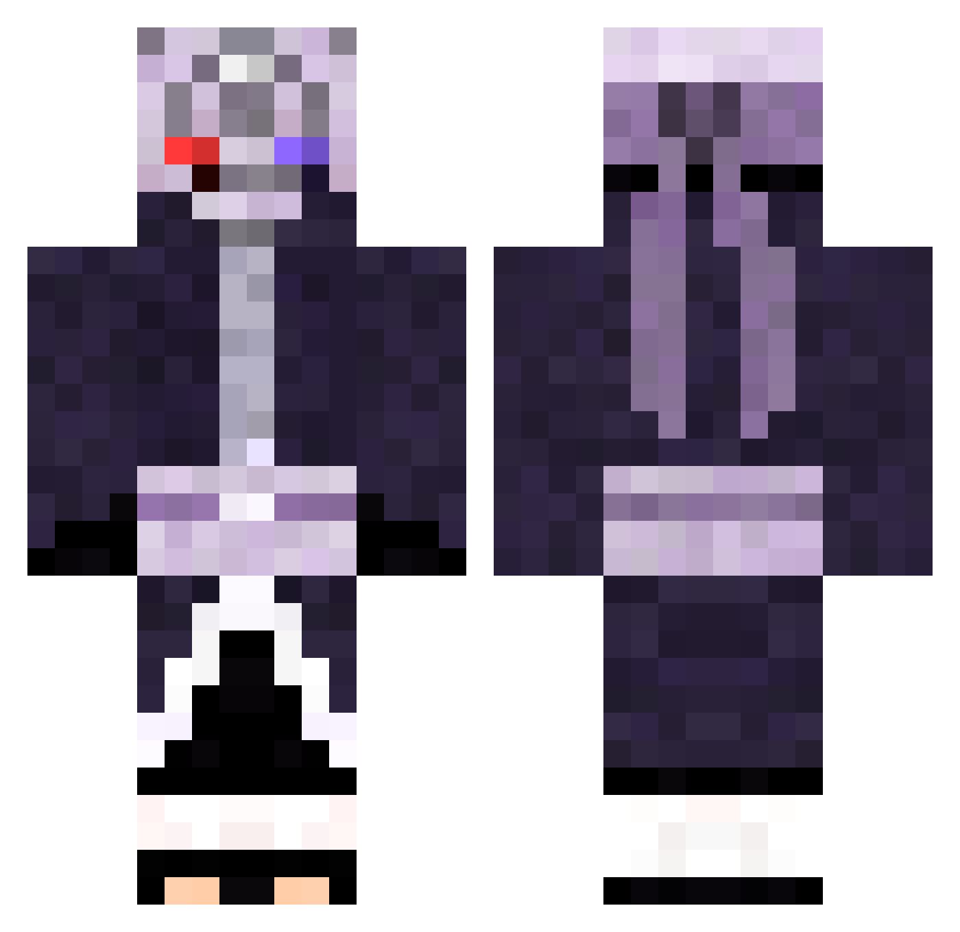 TW_tomOuO Minecraft skin, front and back view