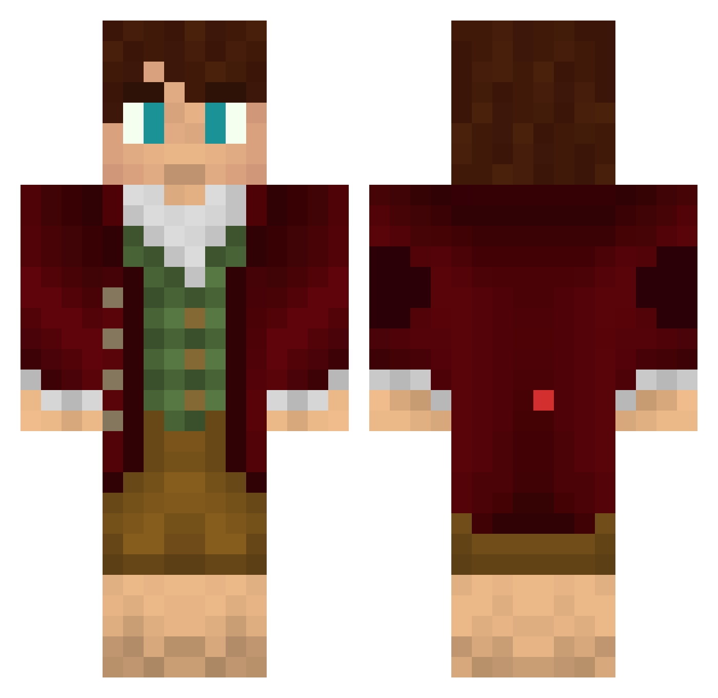 alchamelk Minecraft skin, front and back view