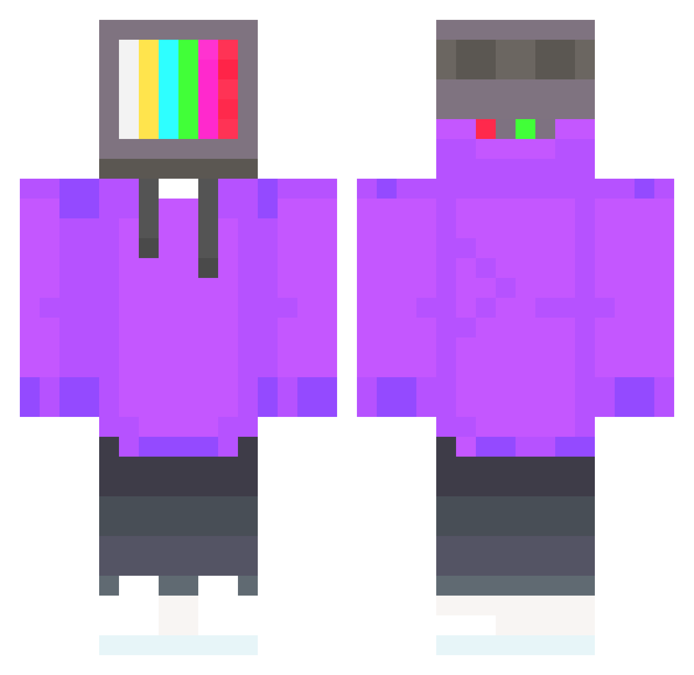 fatsneakybxxxxxd Minecraft skin, front and back view