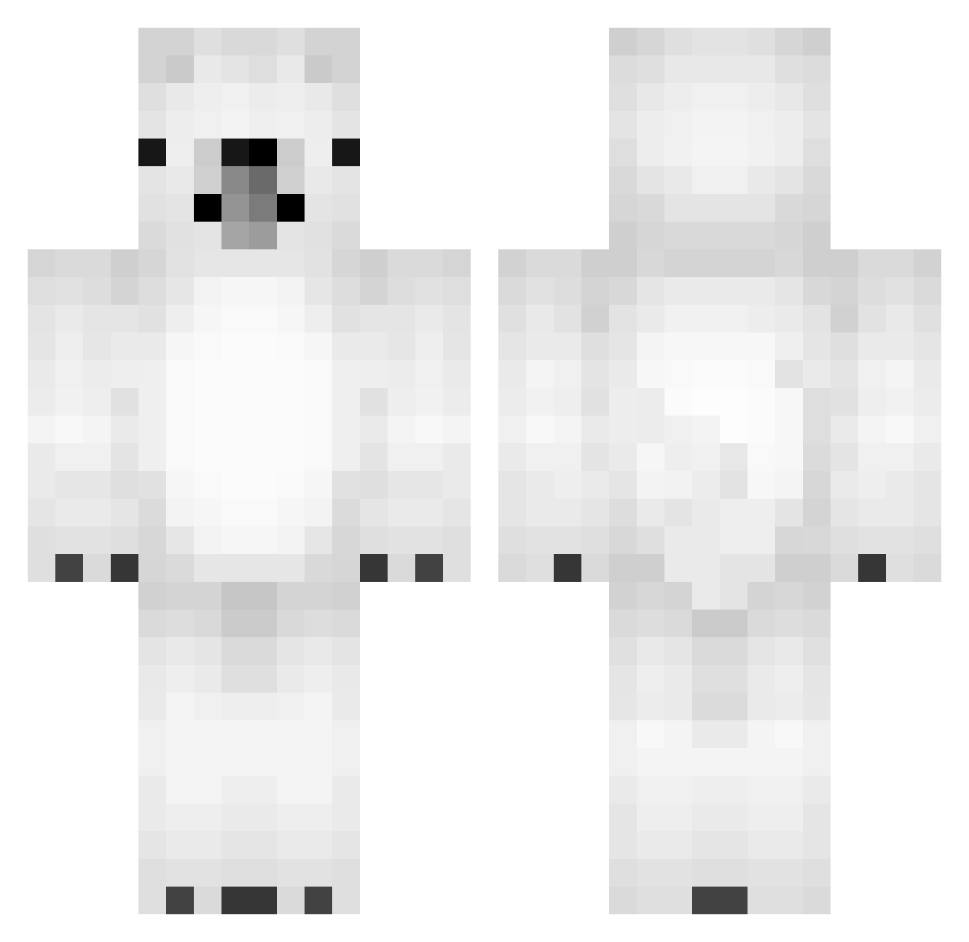 wayxSen Minecraft skin, front and back view
