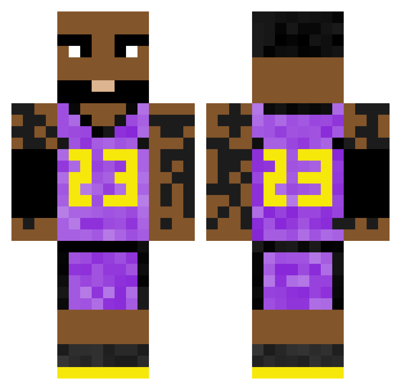 MinemanJeff Minecraft skin, front and back view