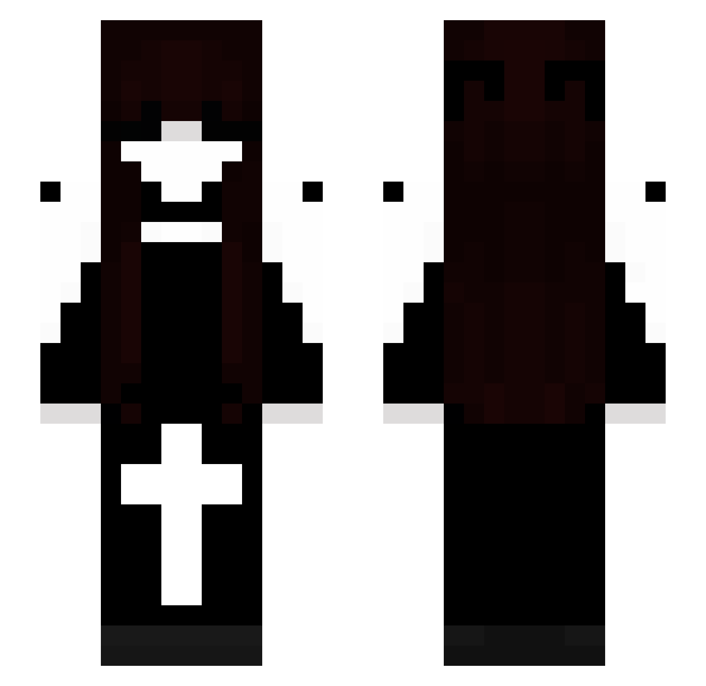 NuKiko592 Minecraft skin, front and back view