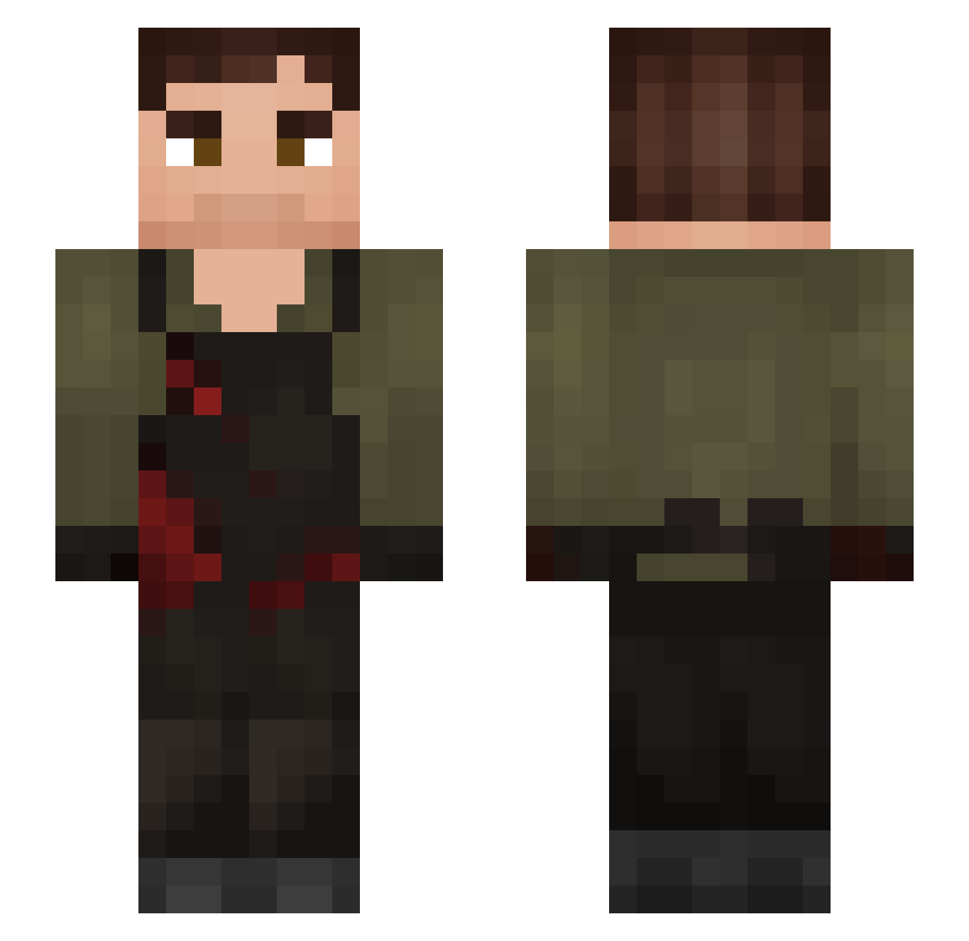 Snowy_41 Minecraft skin, front and back view