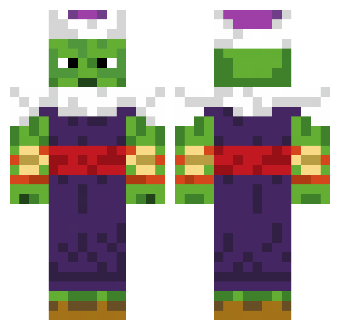Mkiwi21 Minecraft skin, front and back view
