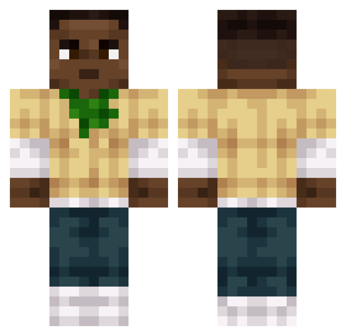 KDA116 Minecraft skin, front and back view