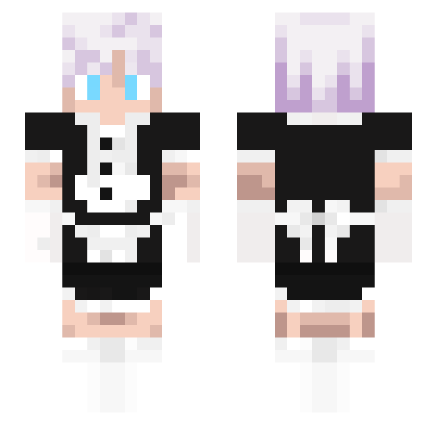 Wojtaz1234 Minecraft skin, front and back view