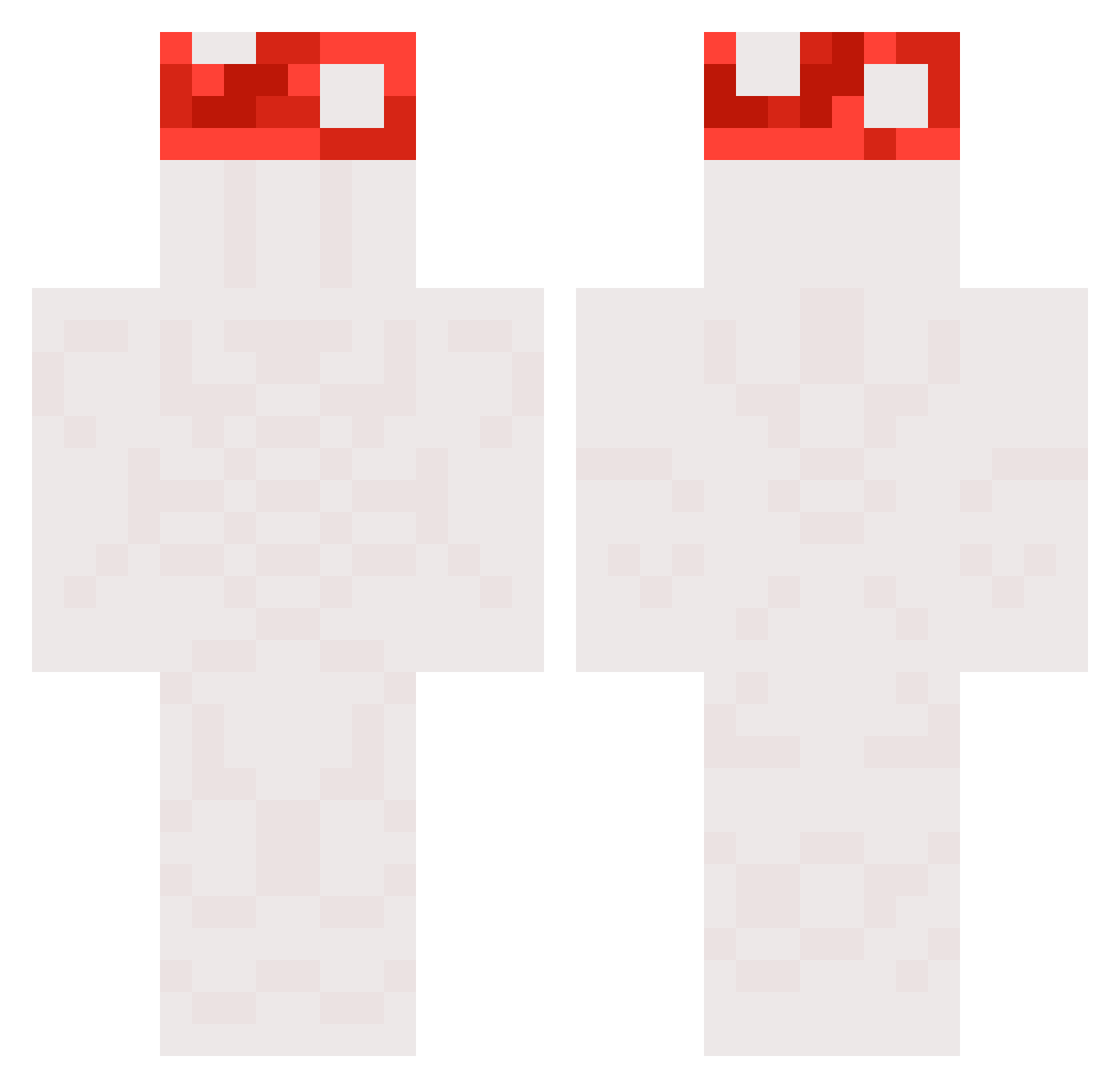Kekwy Minecraft skin, front and back view