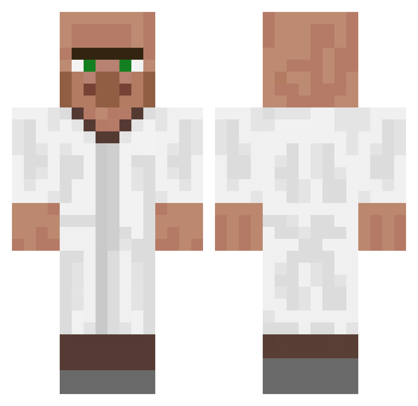 Vraengaren Minecraft skin, front and back view