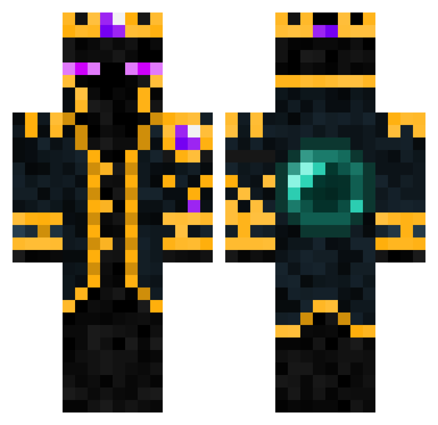 Antoniogamer098 Minecraft skin, front and back view
