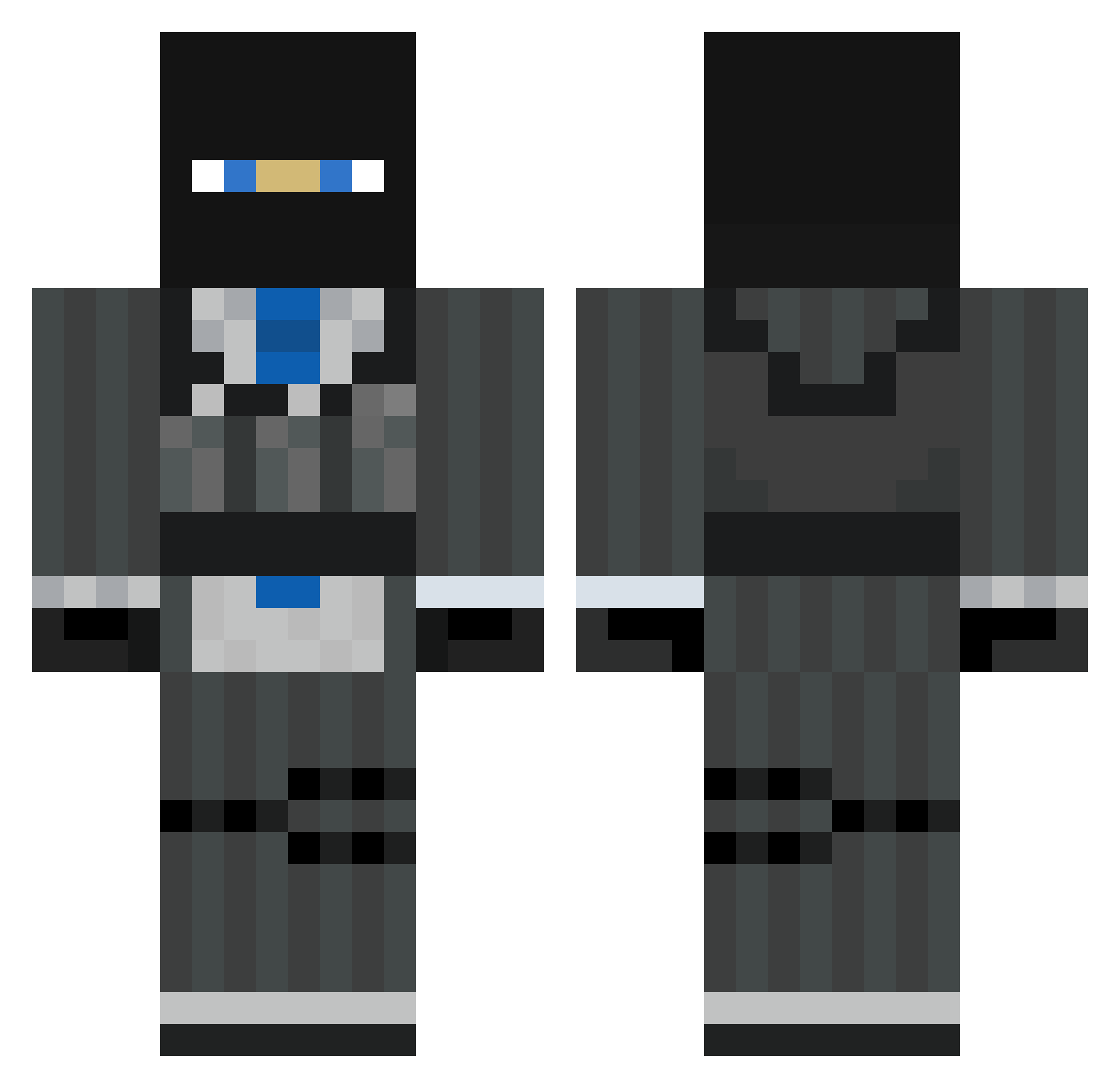 Yeoneoh Minecraft skin, front and back view