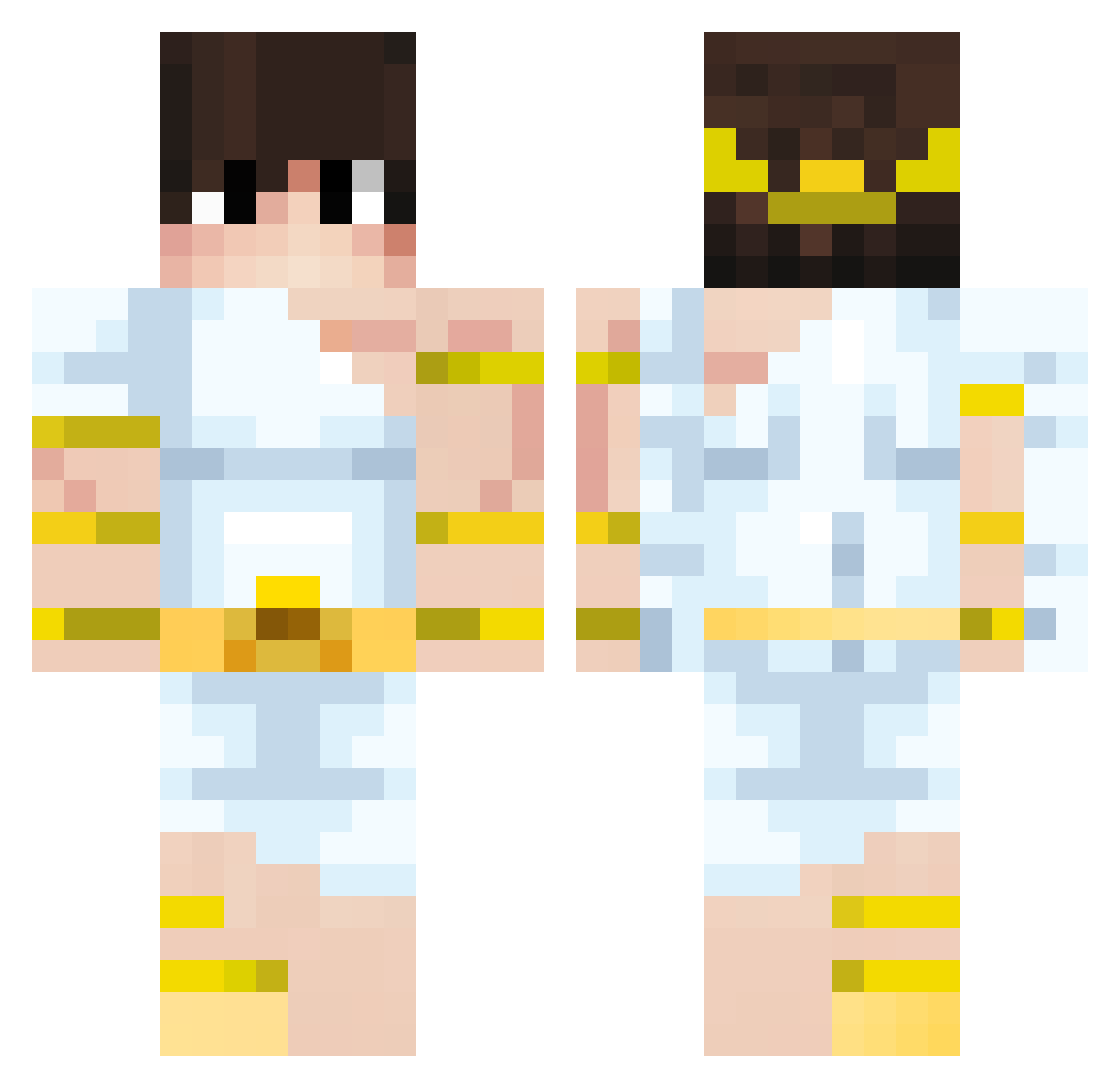 SoyJimmy Minecraft skin, front and back view