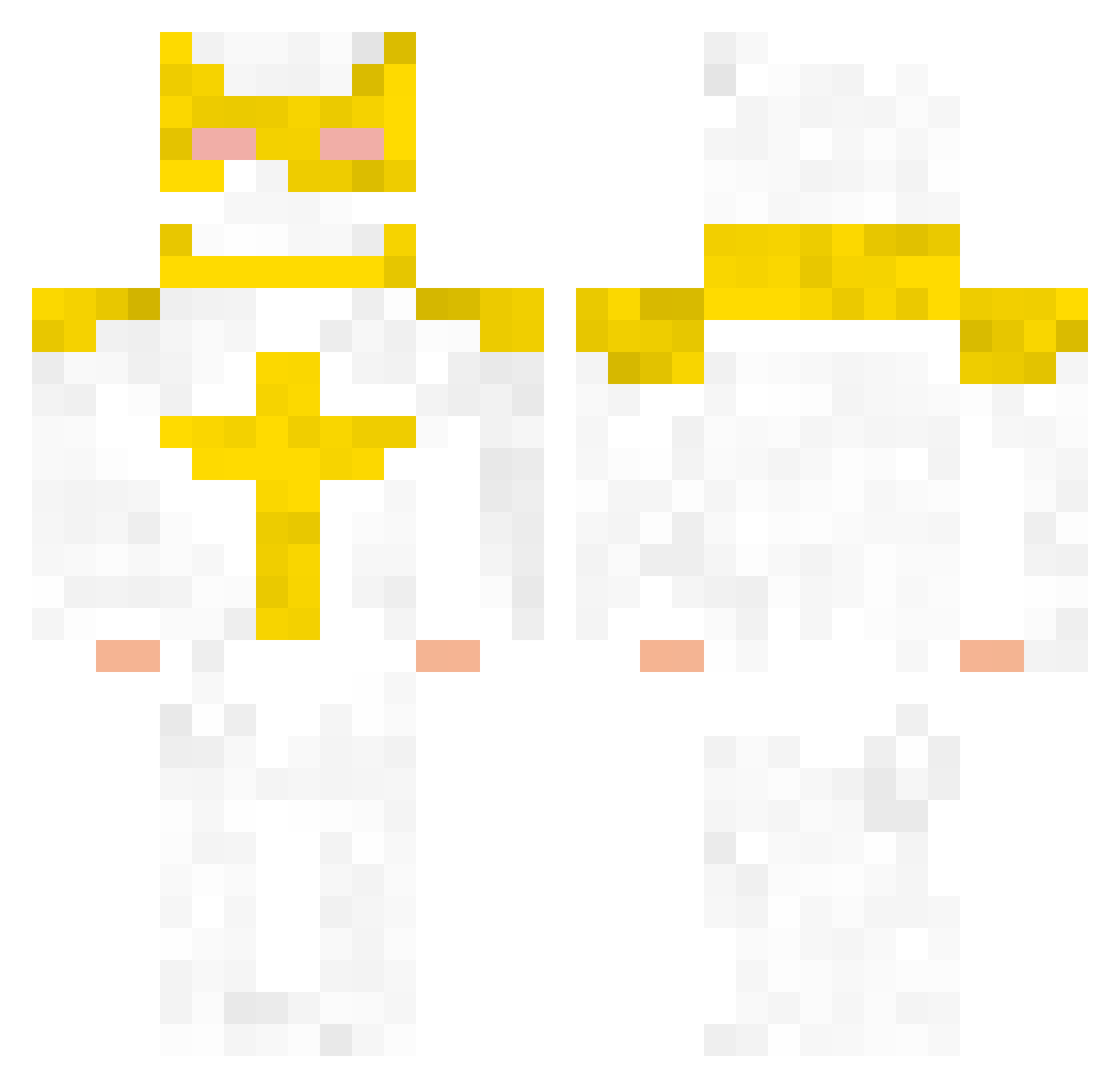 tarefa Minecraft skin, front and back view