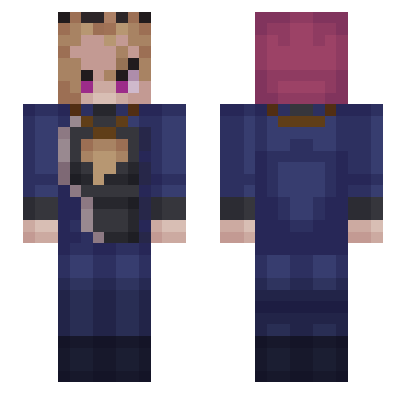 MARKMANez Minecraft skin, front and back view