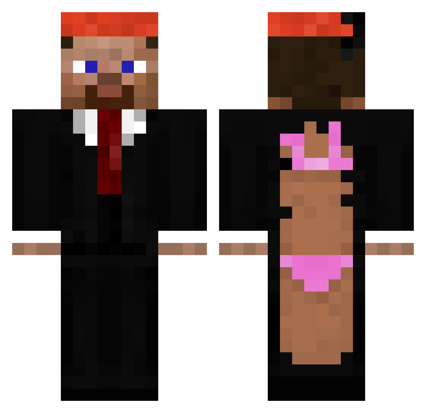 Senne16 Minecraft skin, front and back view