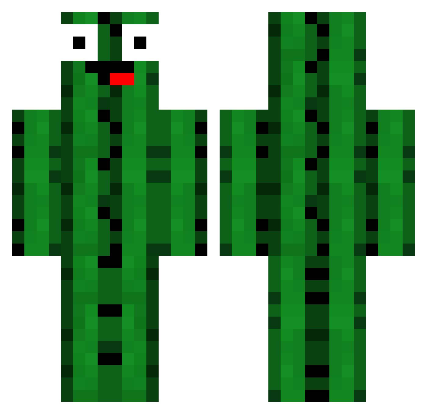 bonelessfries47 Minecraft skin, front and back view