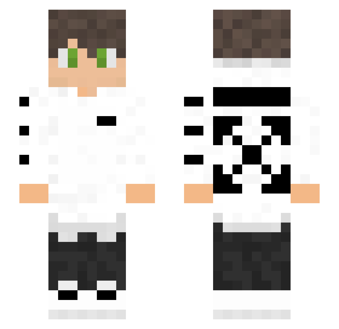 Taybearzs Minecraft skin, front and back view