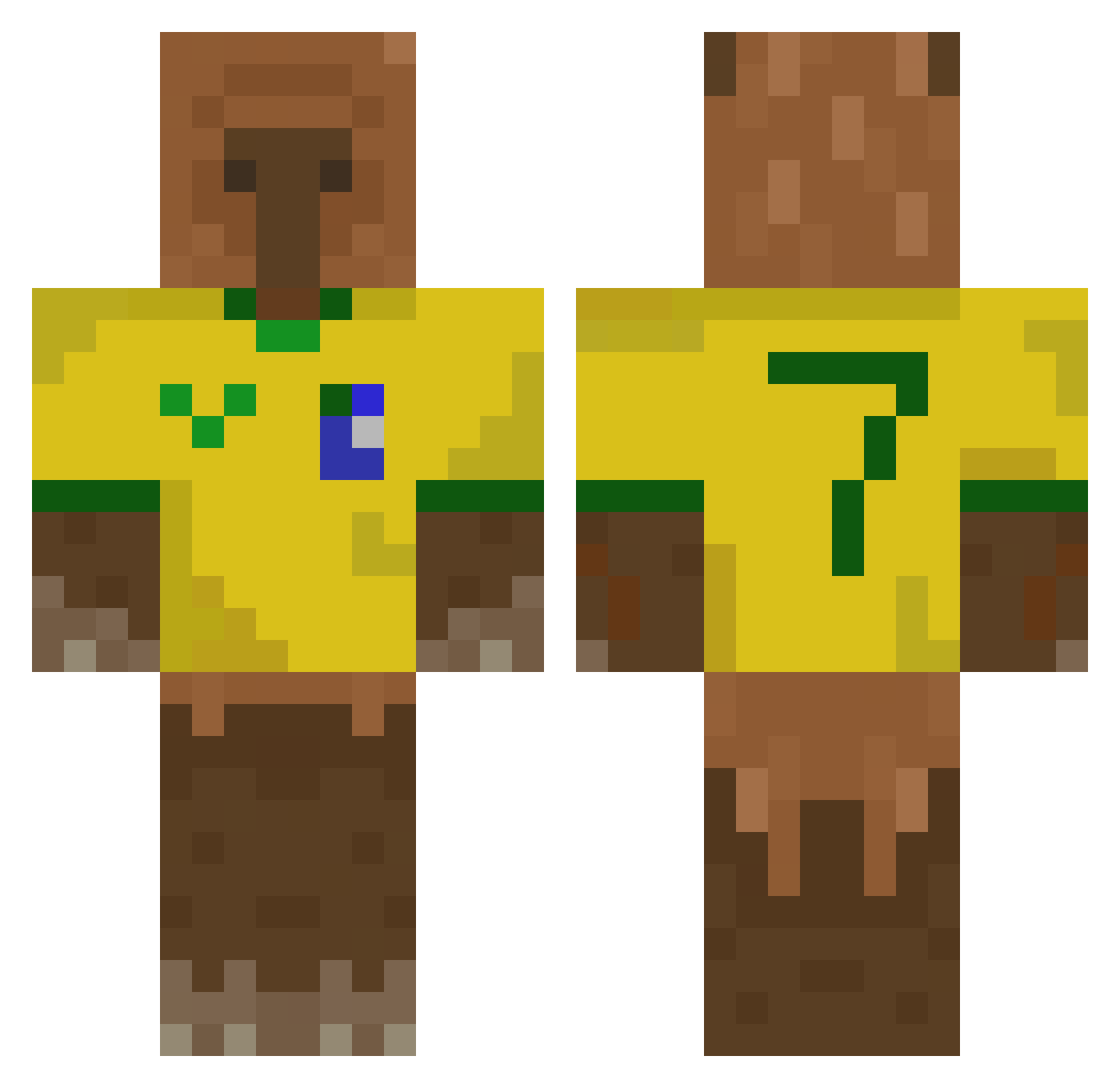 SubZeroPro Minecraft skin, front and back view
