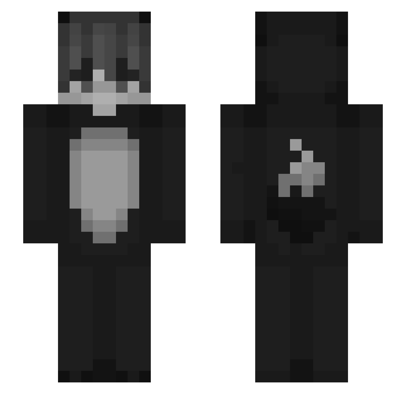 sqaix69 Minecraft skin, front and back view