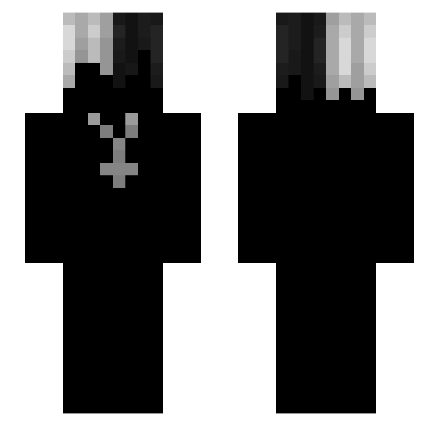 DvrkXylo37 Minecraft skin, front and back view
