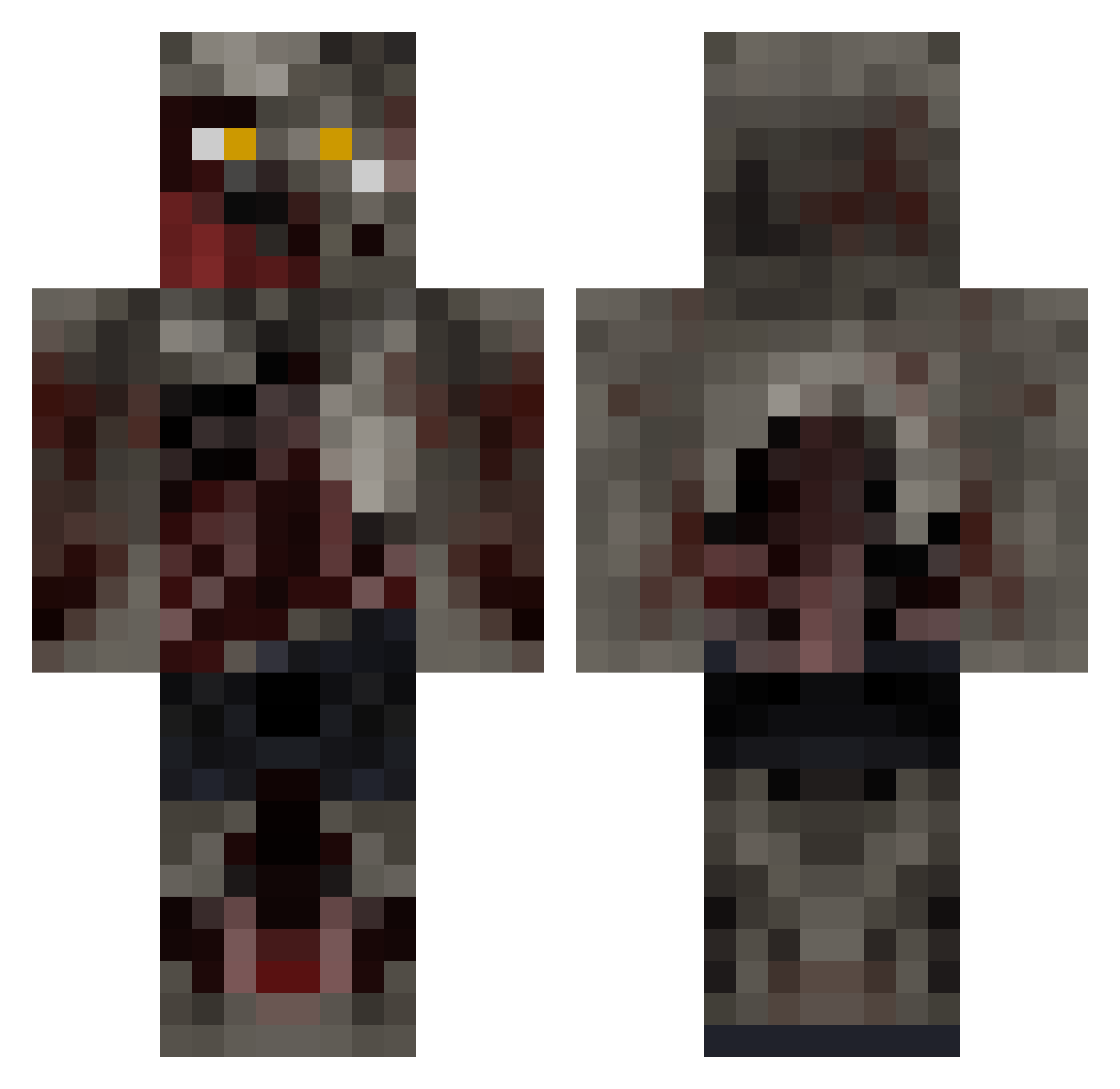 migxxl_al7 Minecraft skin, front and back view