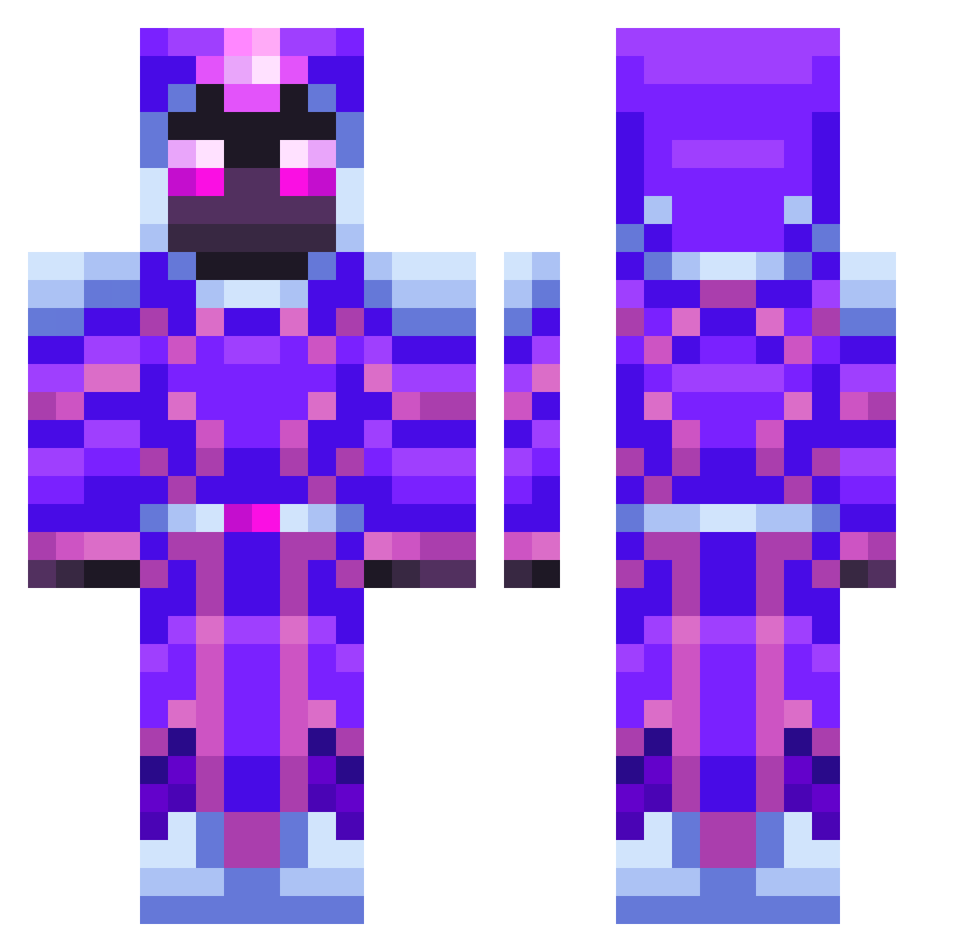 Supahhotfire1212 Minecraft skin, front and back view