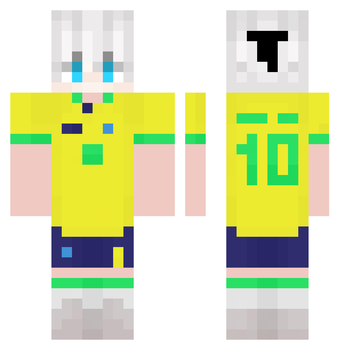 CVS7 Minecraft skin, front and back view