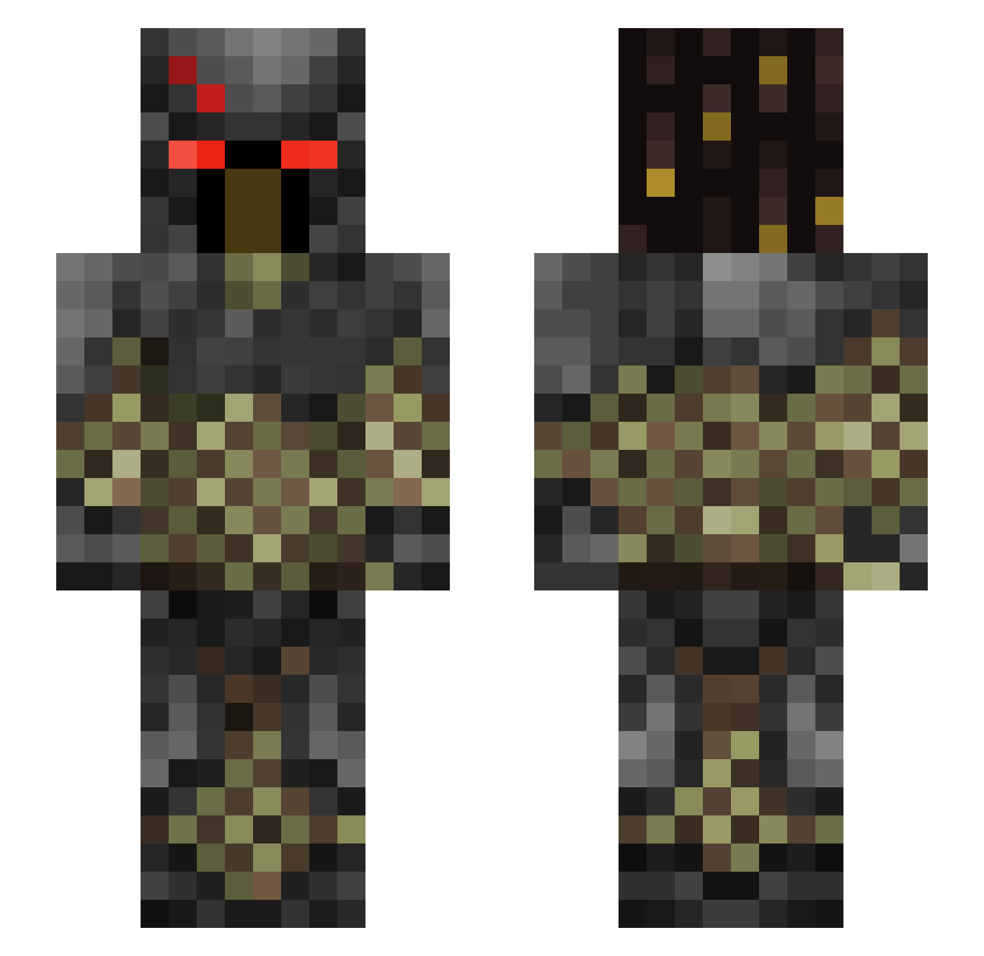 TRV_50 Minecraft skin, front and back view