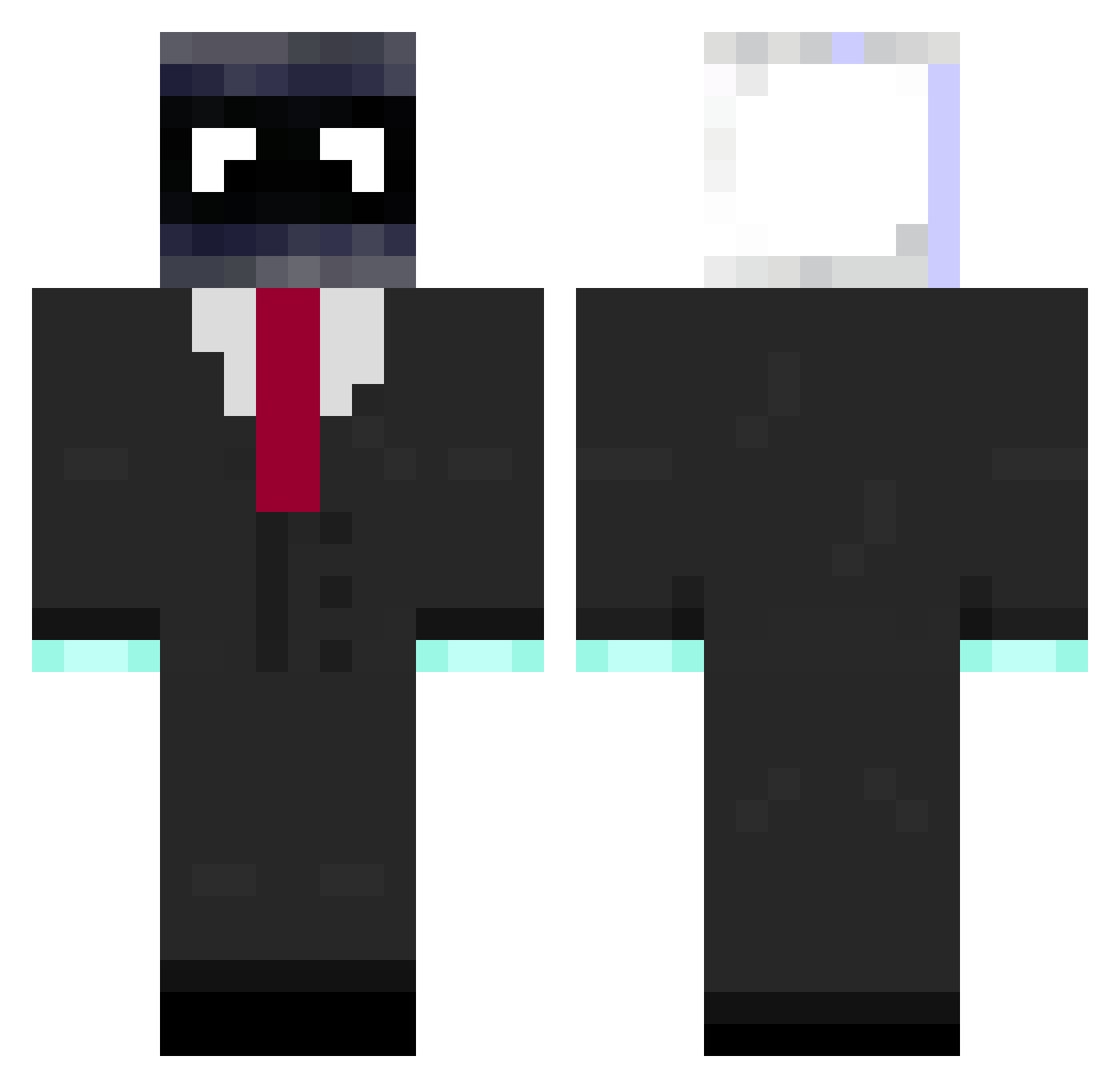 Sklarles Minecraft skin, front and back view