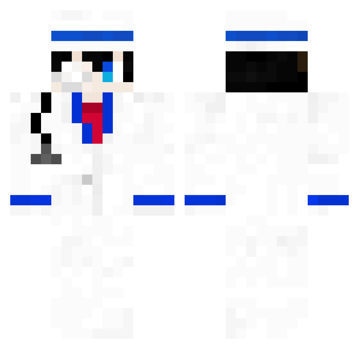 konsoup Minecraft skin, front and back view
