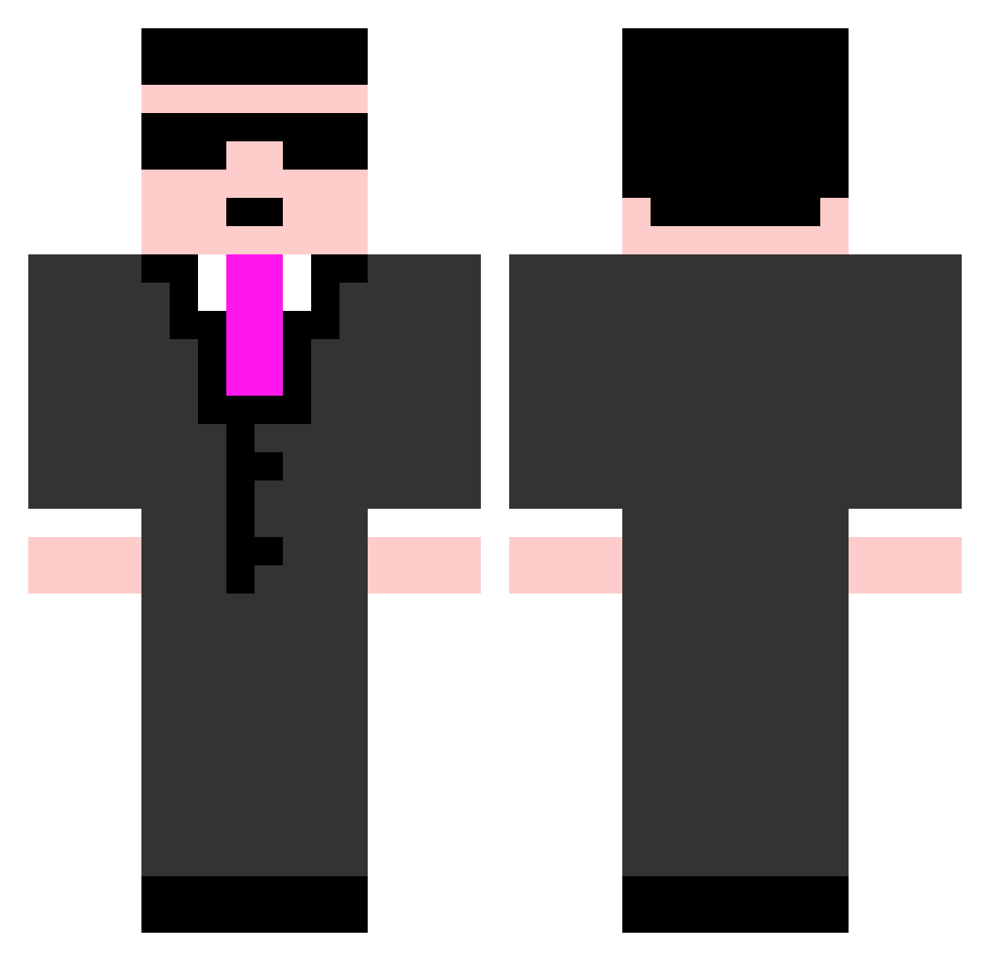 Alta69 Minecraft skin, front and back view