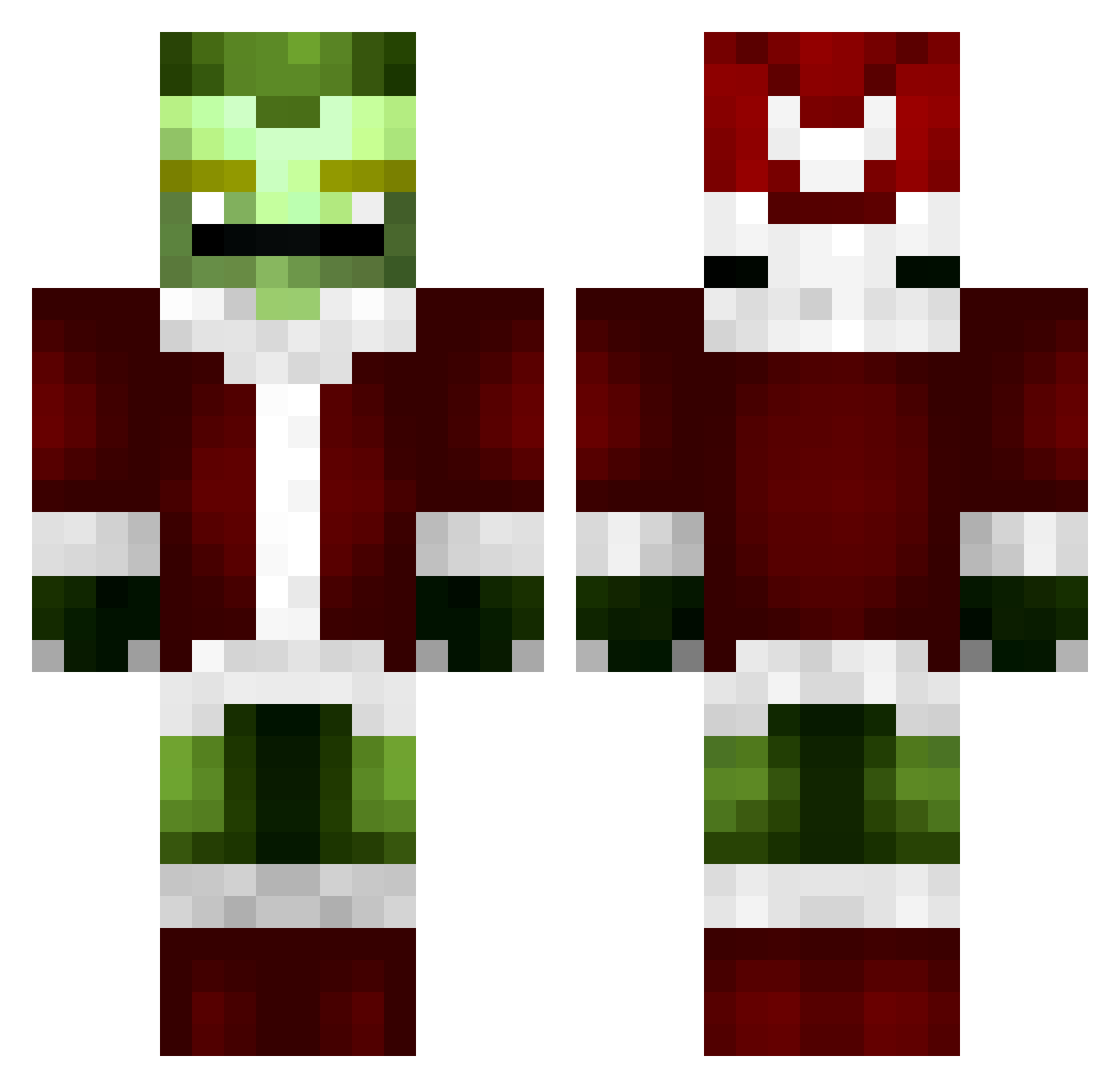 NoRiskSeineNase Minecraft skin, front and back view