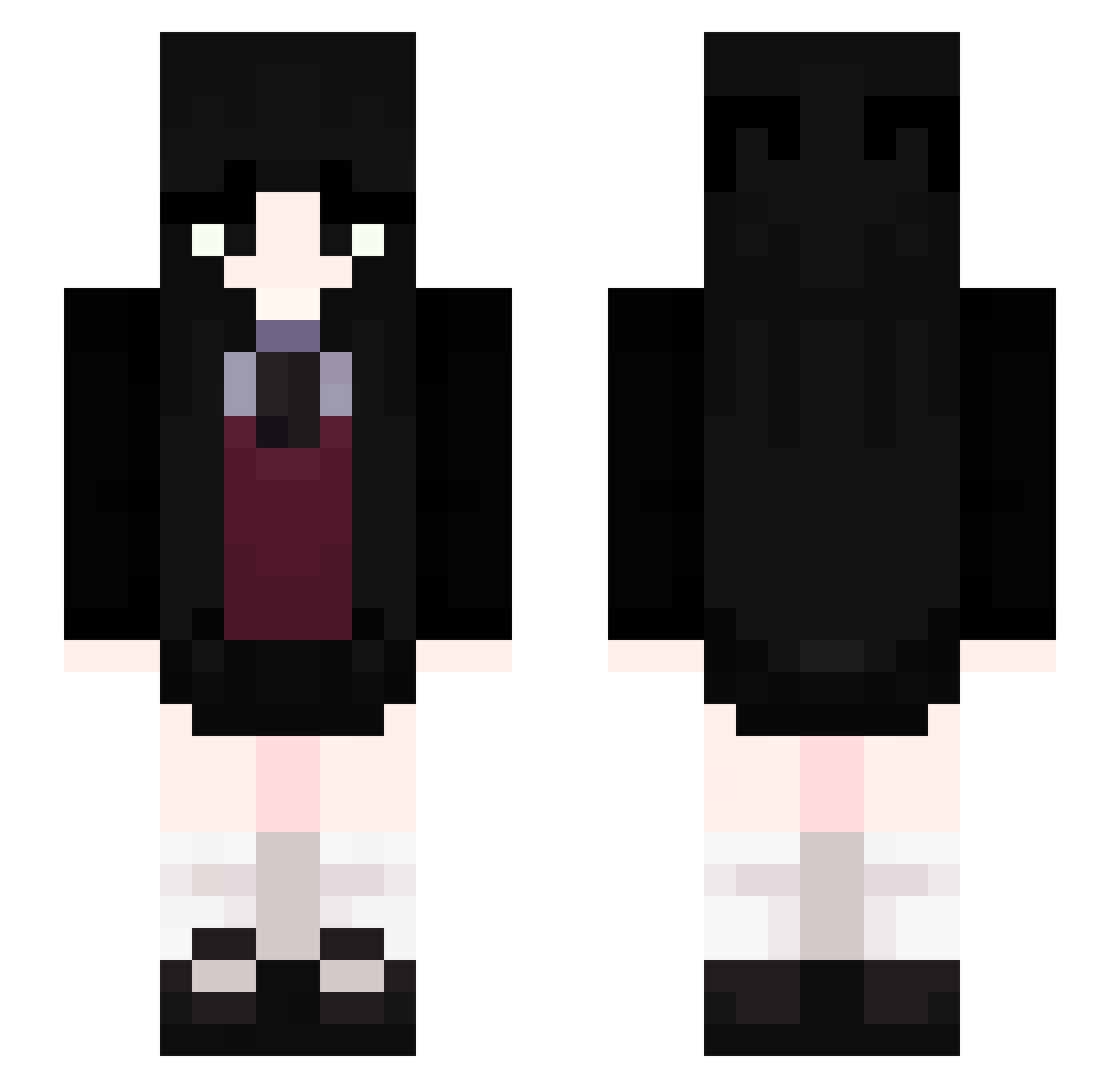 Feelnot Minecraft skin, front and back view