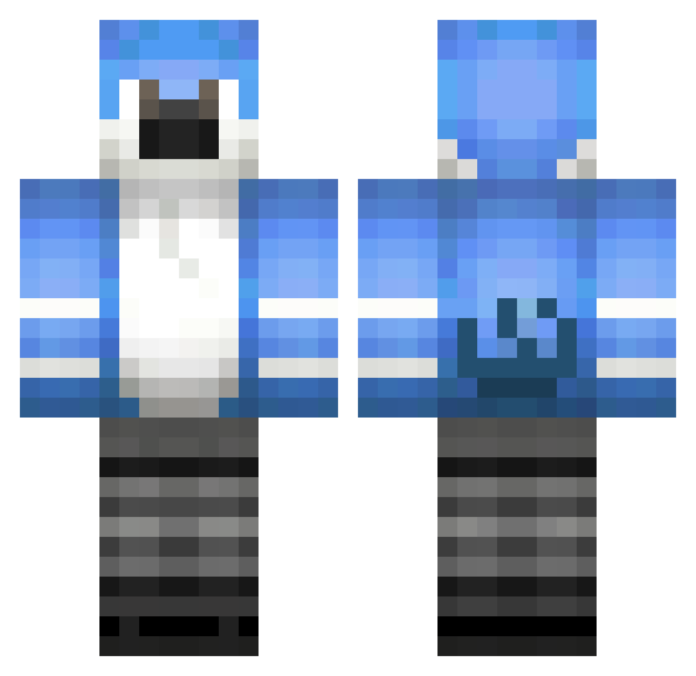 khonshue Minecraft skin, front and back view