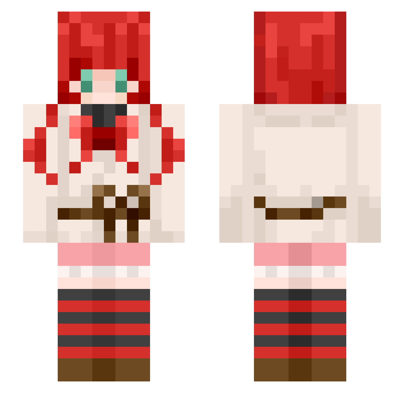 yecoeco Minecraft skin, front and back view